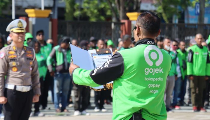 Apel Ojol Kamtibmas Warnai Peringatan Hari Sumpah Pemuda ke-97 di Balikpapan