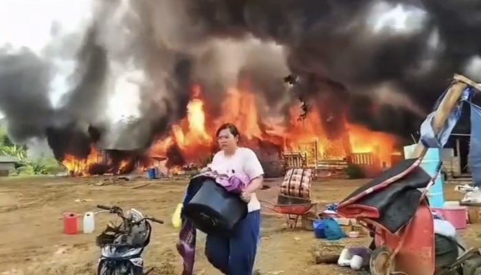 Mess Karyawan RS Nawa Cita Datah Dawai di Long Lunuk Ludes Dilalap Api