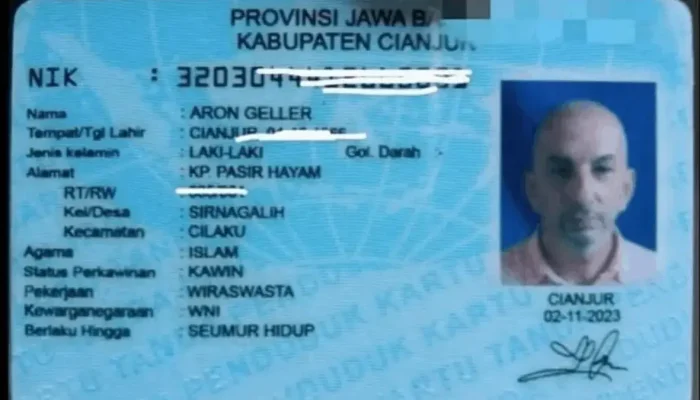 Warga Israel Miliki KTP Domisili Cianjur, Disdukcapil Ungkap Fakta Sebenarnya