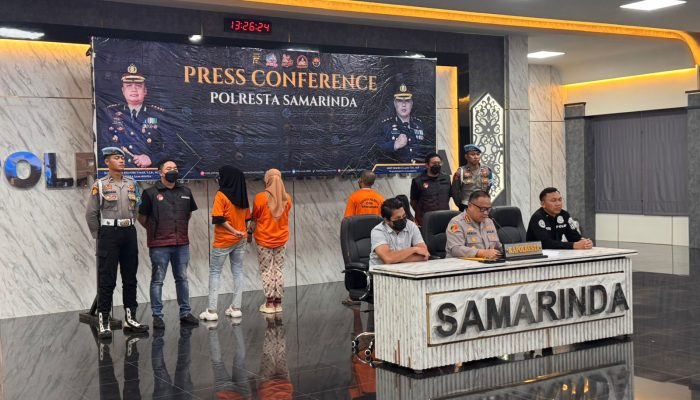 Empat Kurir dan Dua Napi Terlibat dalam Jaringan Sabu 7,1 Kg di Samarinda
