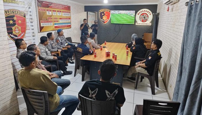 Pererat Sinergi dengan Warga, Polsek Samarinda Ulu Gelar Nobar Piala Dunia 2026 Qatar vs Swiss