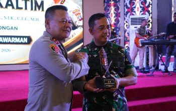 Silaturahmi di Momentum HUT ke-68 Kodam VI/Mulawarman, Sinergitas TNI-Polri Makin Kokoh