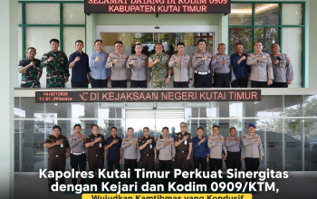 Kapolres Kutai Timur Perkuat Sinergitas dengan Kejari dan Kodim 0909/KTM, Wujudkan Kamtibmas yang Kondusif