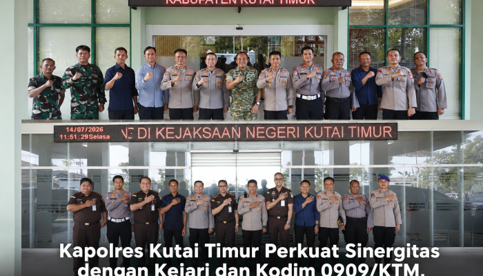 Kapolres Kutai Timur Perkuat Sinergitas dengan Kejari dan Kodim 0909/KTM, Wujudkan Kamtibmas yang Kondusif