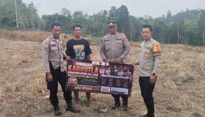 Cuaca Panas dan Kering, Polsek Balikpapan Timur Gencarkan Edukasi Cegah Karhutla